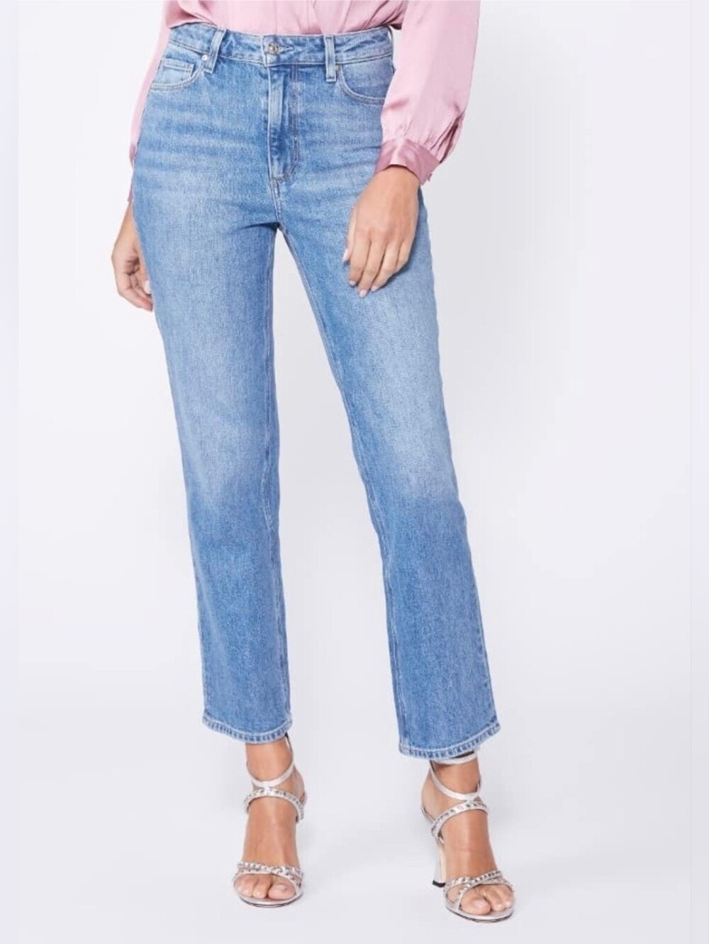 ❤️ PAIGE NOELLA HIGH RISE STRAIGHT LEG JEANS, DARCENE DISTRESSED, 4 (27)